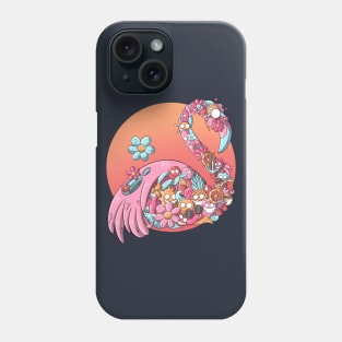 Flamingo Doodles Phone Case