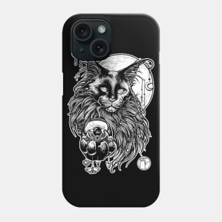Magic Cat - White Outlined Version Phone Case