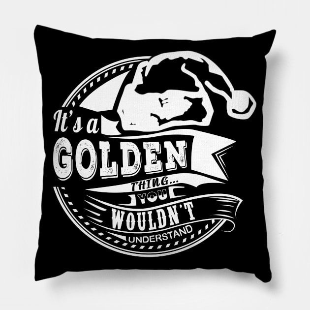 It's a Golden thing - Hat Xmas Personalized Name Gift Pillow by Cave Store