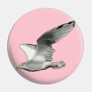 Flying seagull Pin