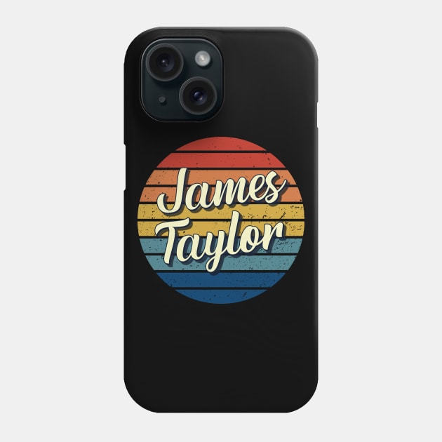 James Taylor Vintage Retro Circle Phone Case by DorothyMayerz Base