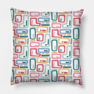 Square Geometric Pattern in Bright Pillow