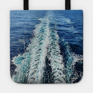 Ocean Ship Trail and Waves Tote