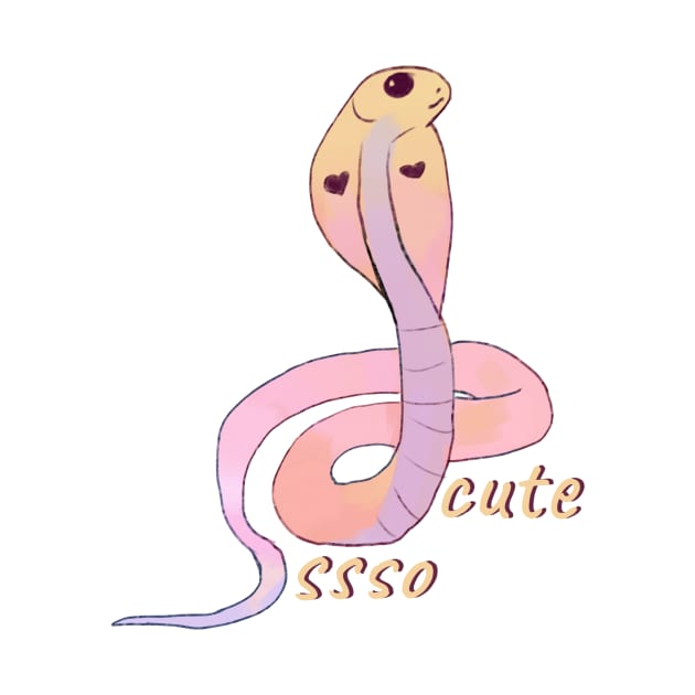 Cute watercolor snake so cute by Mayarart