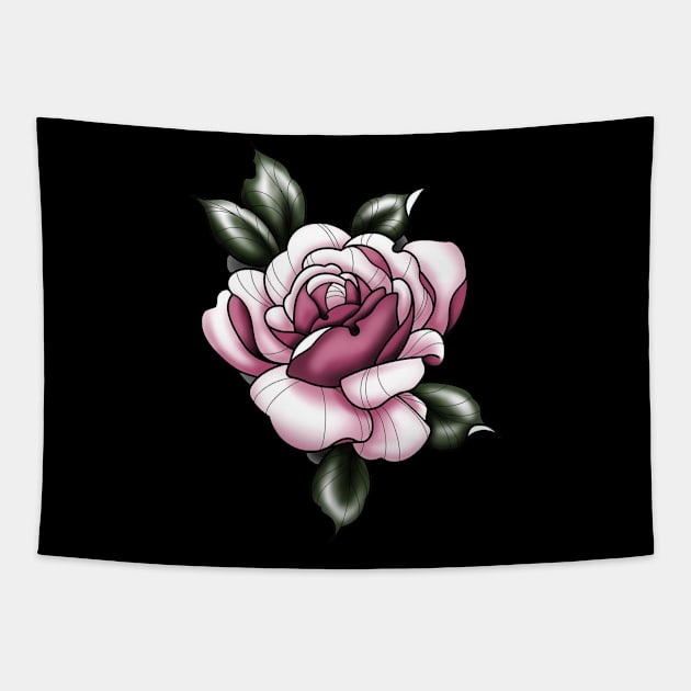 pink rose Tapestry by Stephanie Francoeur Art