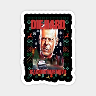 Ugly Christmas Sweater Die Hard Magnet