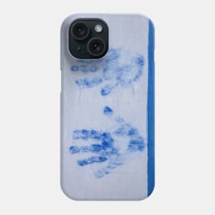 Blue Handprints Phone Case