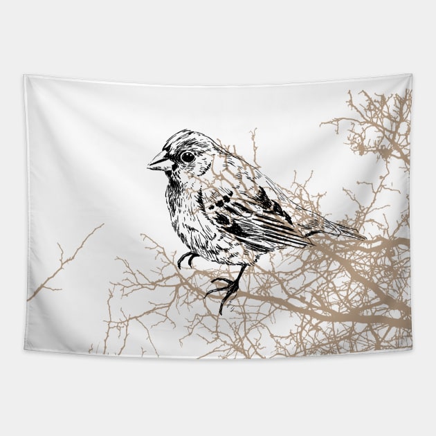 bird print Tapestry by rachelsfinelines