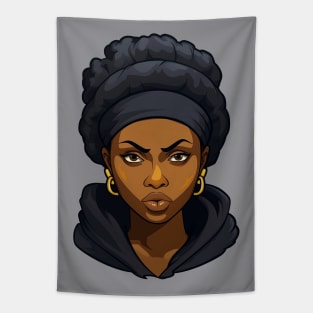 Angry Black Woman Tapestry