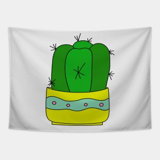 Cute Cactus Design #168: Cactus In Nice Pot Tapestry