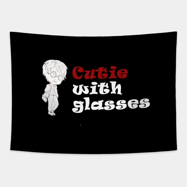 cute with glasses Tapestry by loulousworld