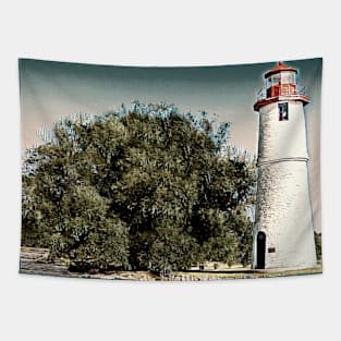 Lighthouse in the Cove Tapestry