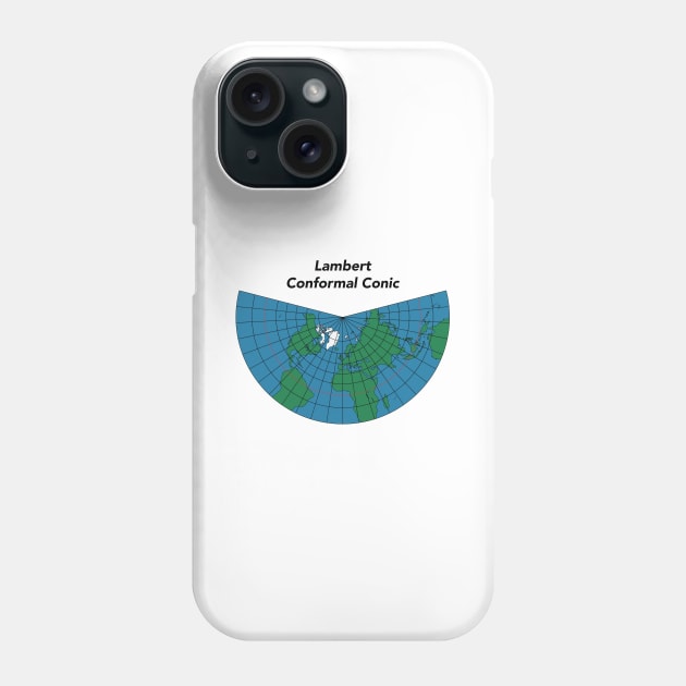 Lambert Projection Phone Case by Darasuum