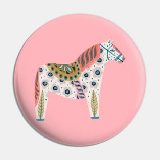 Dalecarlia Horse white Pin