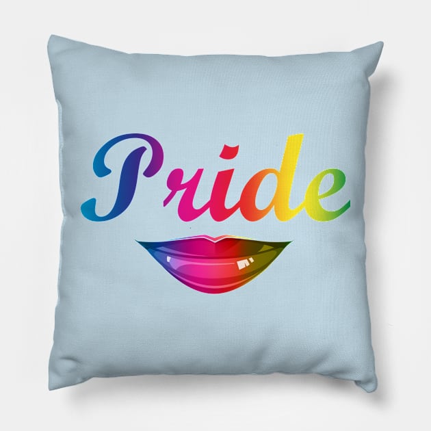 LGBT Pride rainbow color Pillow by aleo