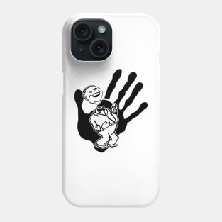 head in black hand Phone Case