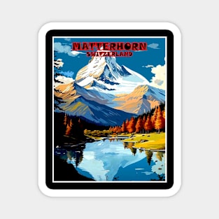 Matterhorn Mountain Switzerland Travel and Tourism Advertising Print Magnet