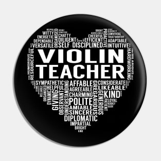 Violin Teacher Heart Pin