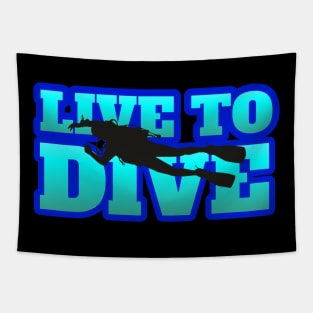 Scuba diving t-shirt design Tapestry