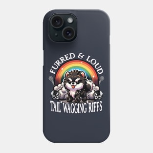 Pomeranian Funny Rock Furred & Loud Phone Case