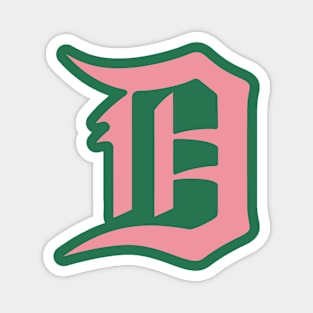 Pink  Detroit D Magnet