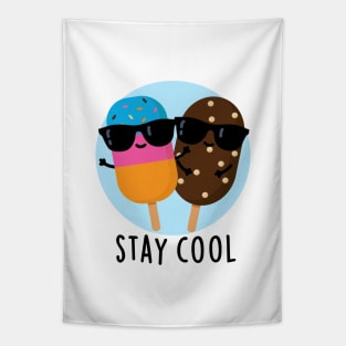 Stay Cool Cute Popsicle Pun Tapestry