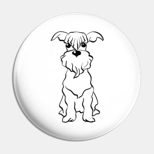 Sketch Funny dog Miniature Schnauzer Pin