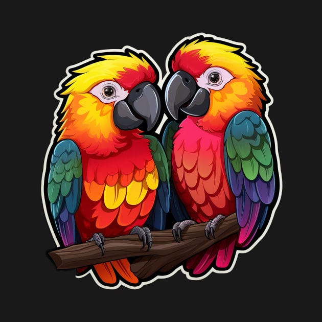 Colorful Parrot Cockatoo - Parakeet Macaws Parrot by fromherotozero