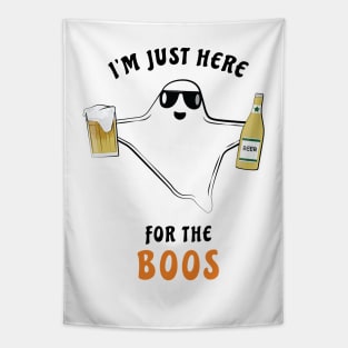 I'm Just Here For The Boos - Funny Halloween Ghost Tapestry