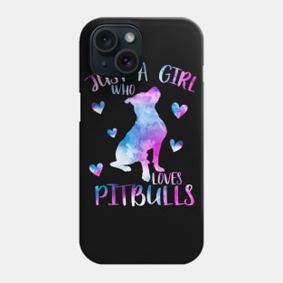 Just a girl who loves pitbulls Phone Case