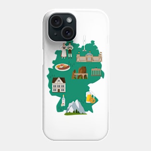 Germany Map with German Typical Phone Case