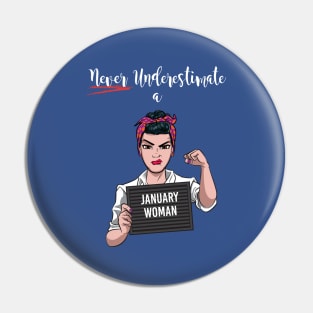 January Woman Pin