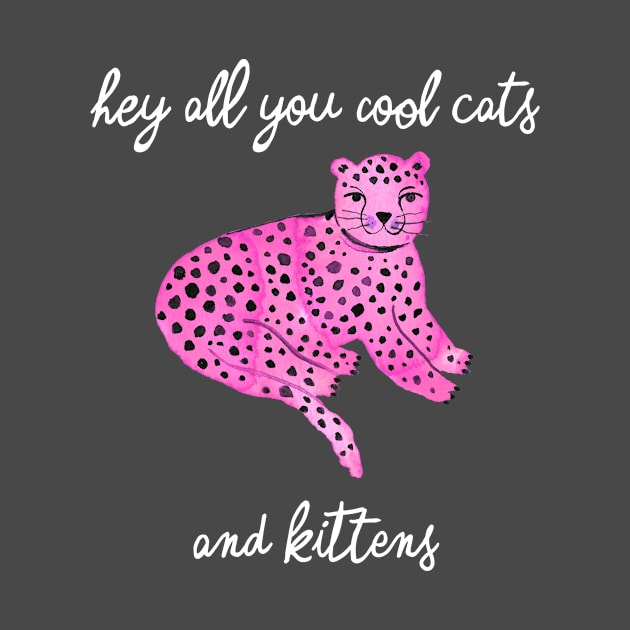 Hey you all cool big cats kittens pink 2 by ninoladesign