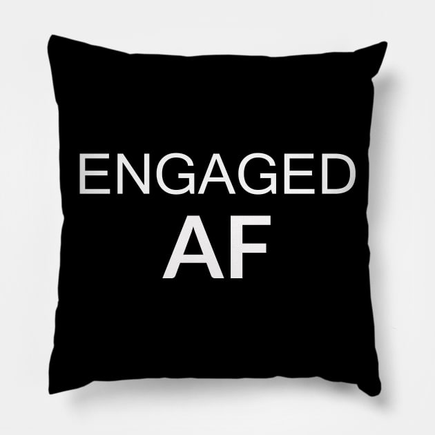 Engaged AF Pillow by gatherandgrace