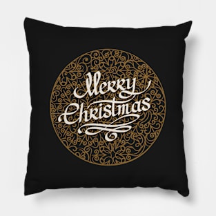 Merry Christmas handmade lettering Pillow