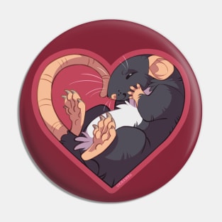 Heart Rat: Self Black Pin