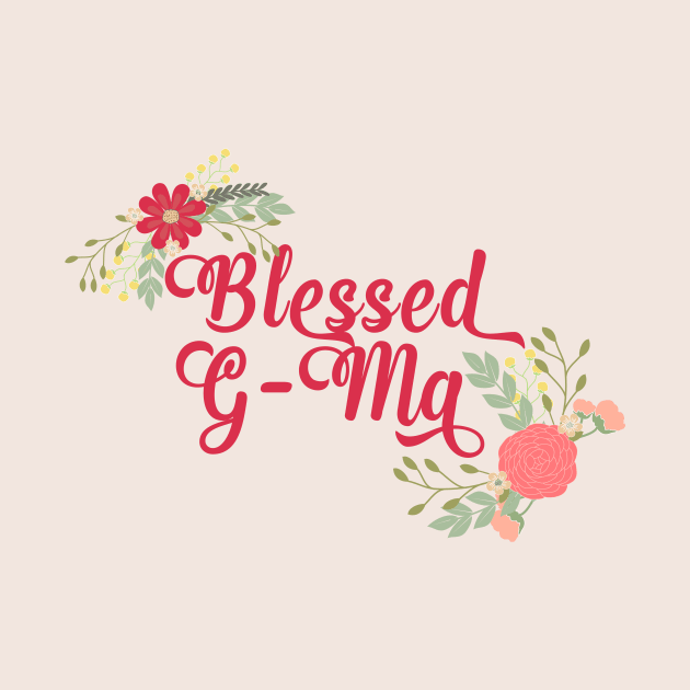 Blessed G-Ma Floral Christian Grandma Design by g14u