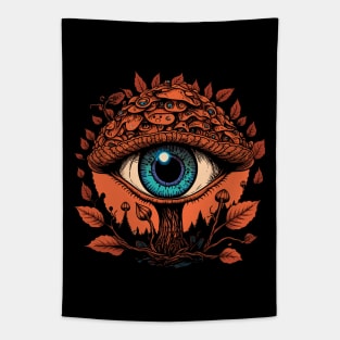 Psychedelic Mushroom Surreal Trippy Nature Tapestry