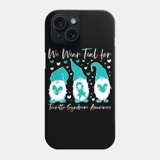 We Wear Teal for Tourette Syndrome Gnome Phone Case