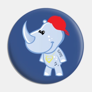 Reed the Rhino Pin