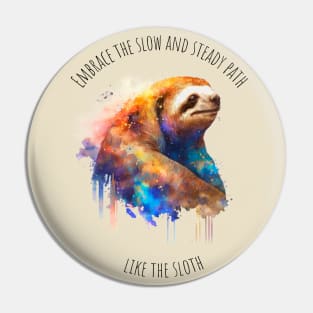 Watercolor Sloth | Motivational Quotes Pin