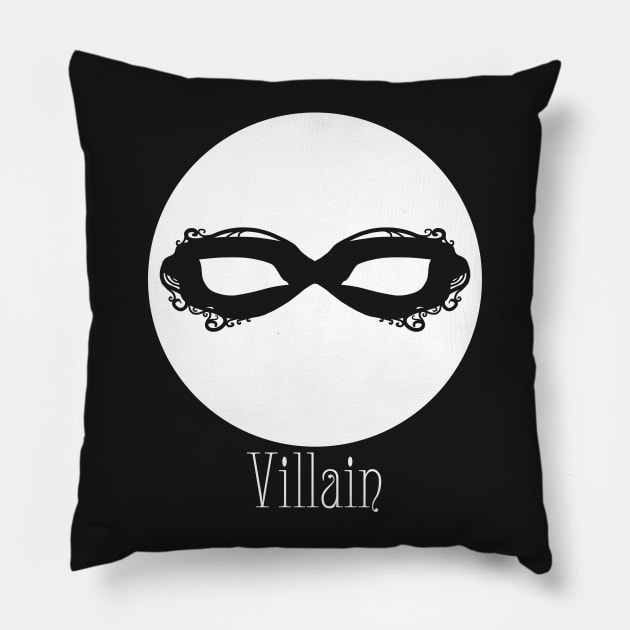 White Masque - Villain Pillow by Thedustyphoenix