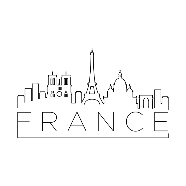 France Minimal Skyline by kursatunsal