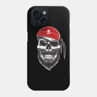 Pirate with red head scarf Phone Case