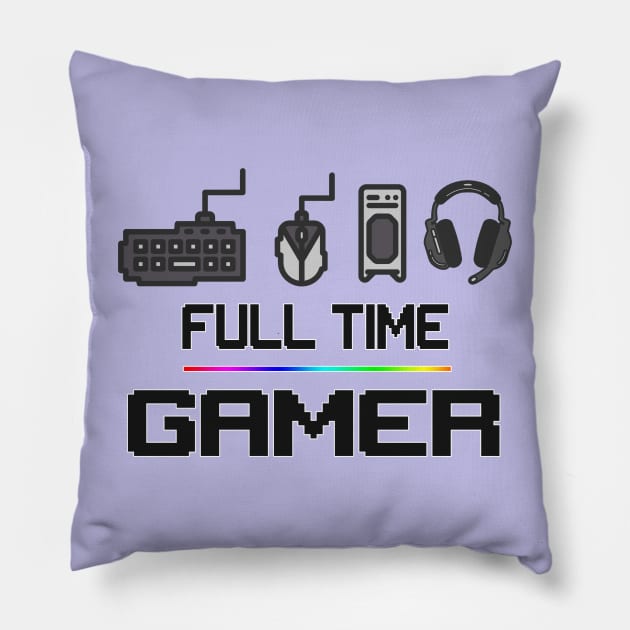 PLASYTATION - FULL TIME PLAYER Pillow by baaldips