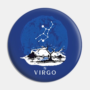 Retro Virgo Zodiac Sign Proud Virgo Astrology Pin