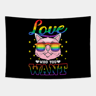 Cat Sunglass Homosexual Pride Gay Lesbian Cat Tapestry