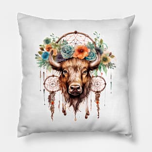 Native American Bison Pillow