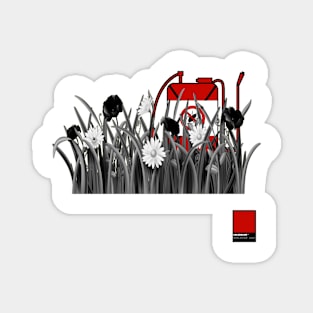 POPPY RED - black full by COLORBLIND WorldView Magnet