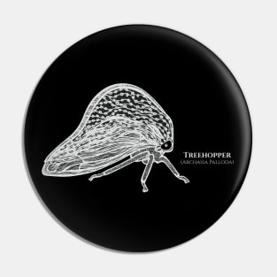 Treehopper with Common and Latin Names - insect design Pin